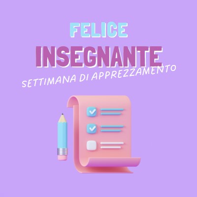 Settimana di apprezzamento per i docenti purple whimsical-color-block