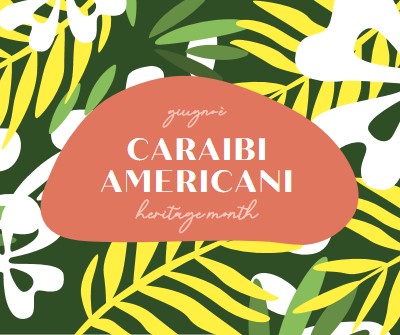 Onorare il patrimonio caraibico americano green organic-simple