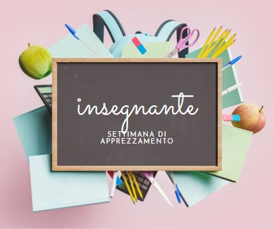 Apprezzamento per gli insegnanti pink modern-simple