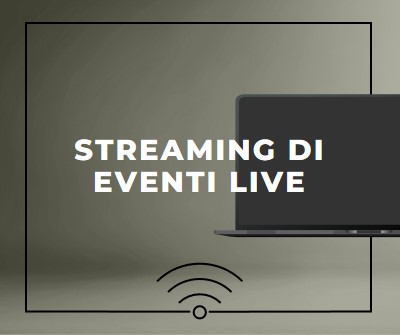 Streaming di eventi live gray modern-bold