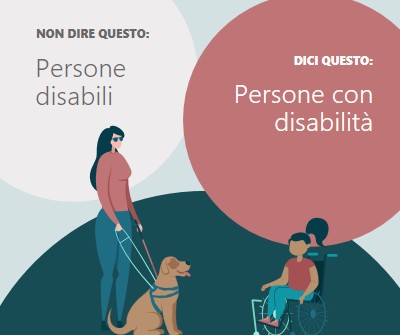 Supportare le persone con disabilità green modern-color-block