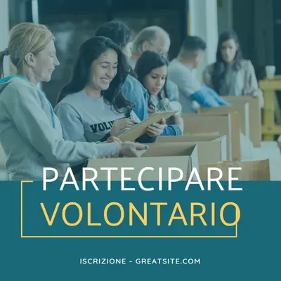 Facciamo il tifo per i volontari blue modern-simple