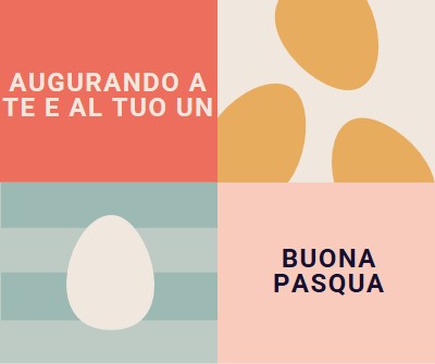 Buona Pasqua a voi e ai vostri orange modern-color-block