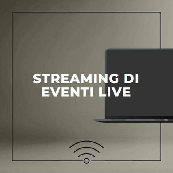 Streaming di eventi live gray modern-bold