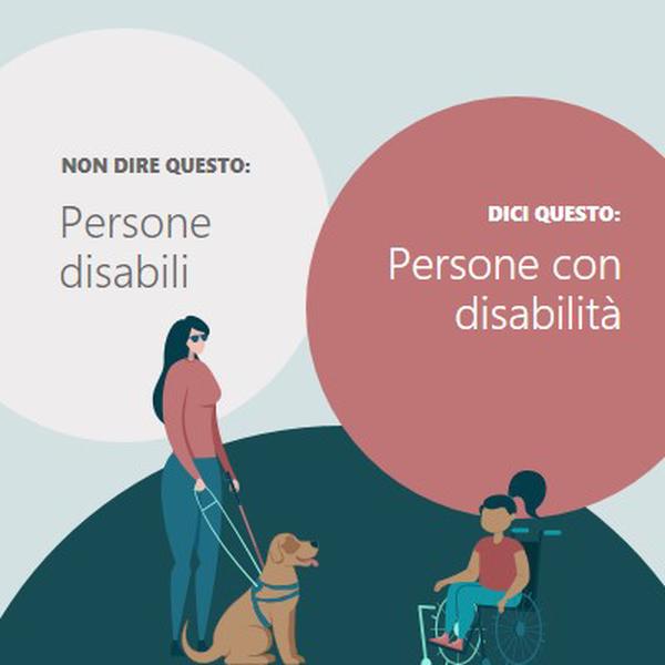 Supportare le persone con disabilità green modern-color-block