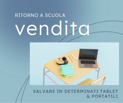 Torna alla vendita scolastica blue modern-simple