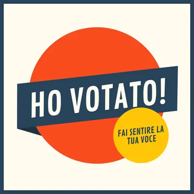 Ho votato! red vintage-retro