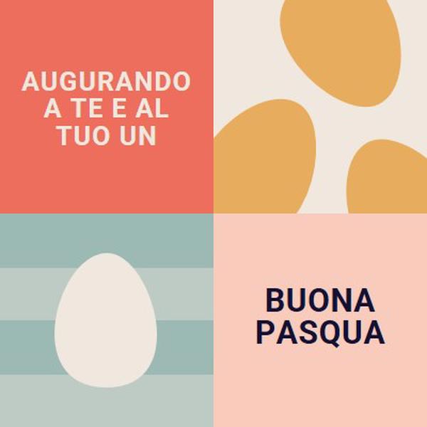 Buona Pasqua a voi e ai vostri orange modern-color-block