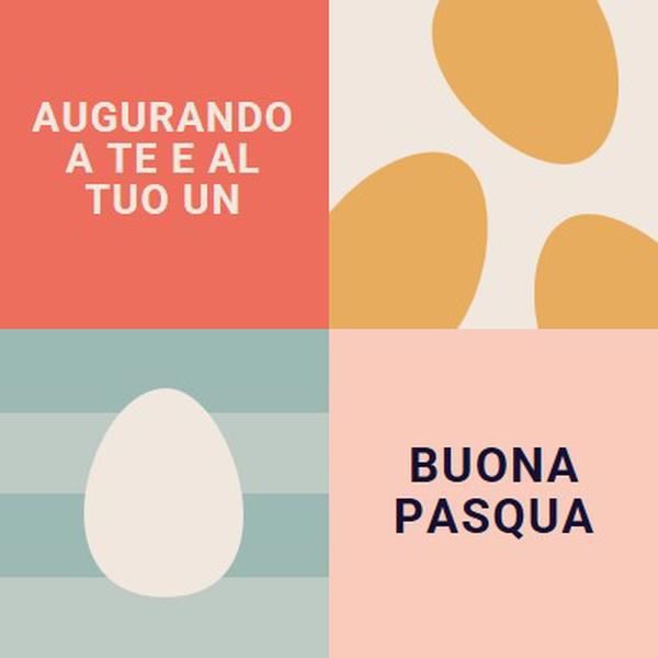 Buona Pasqua a voi e ai vostri orange modern-color-block