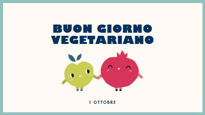 Buon giorno vegetariano white whimsical-line