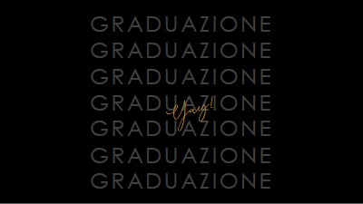 Yay per la laurea black modern-simple