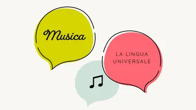 Lingua musicale white whimsical-line