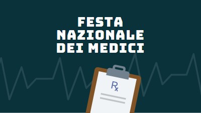 Oggi è la festa del medico nazionale blue modern-simple