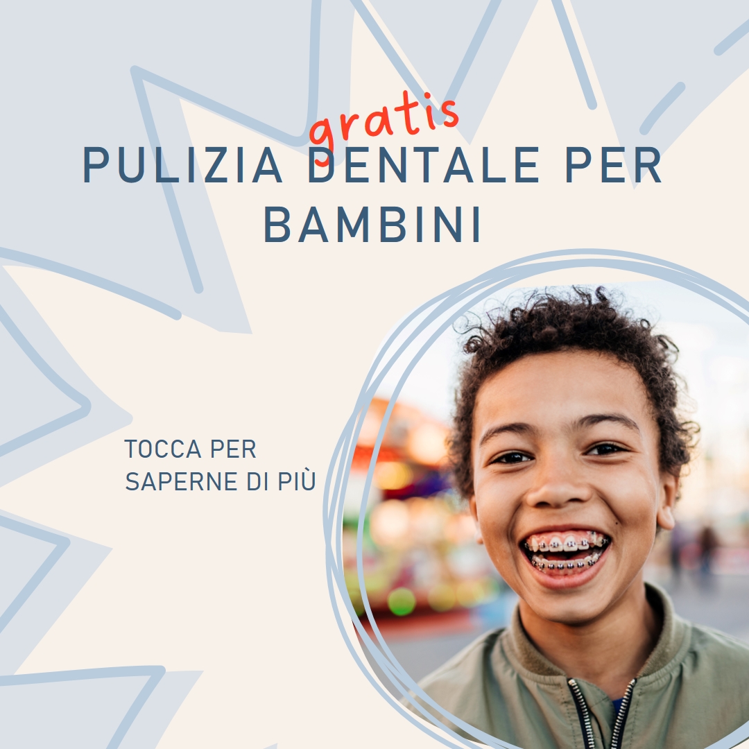 Pulizia dentale gratuita blue whimsical-line