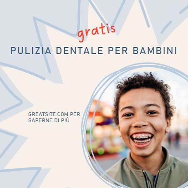 Pulizia dentale gratuita blue whimsical-line