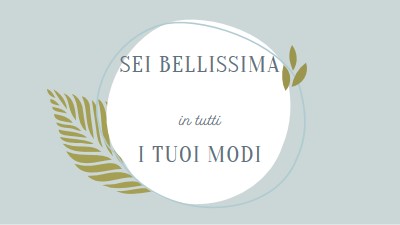 Bello in tutti i tuoi modi blue organic-simple