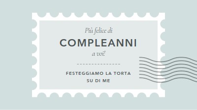 Compleanno meraviglioso blue modern-simple