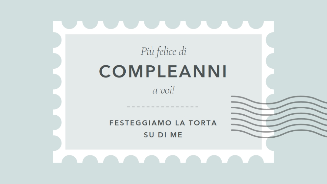 Compleanno meraviglioso blue modern-simple