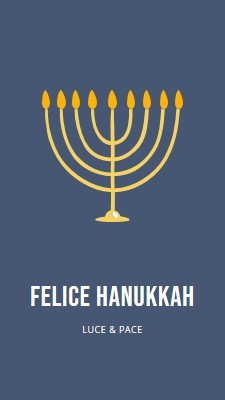 Hanukkah Sameach blue modern-simple