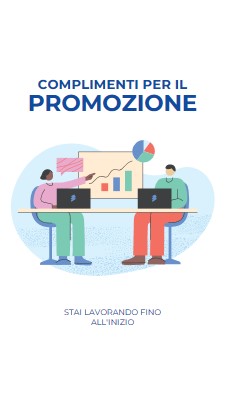 Promozione congratulazioni white whimsical-line