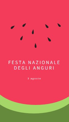 Giornata nazionale delle angurie pink modern-simple