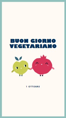 Buon giorno vegetariano white whimsical-line