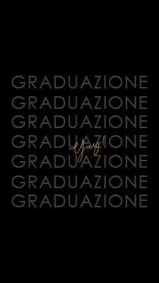 Yay per la laurea black modern-simple