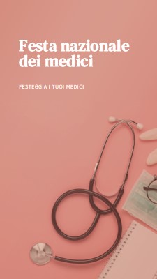 Festeggia i tuoi medici pink modern-simple