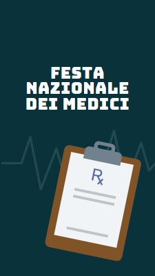 Oggi è la festa del medico nazionale blue modern-simple