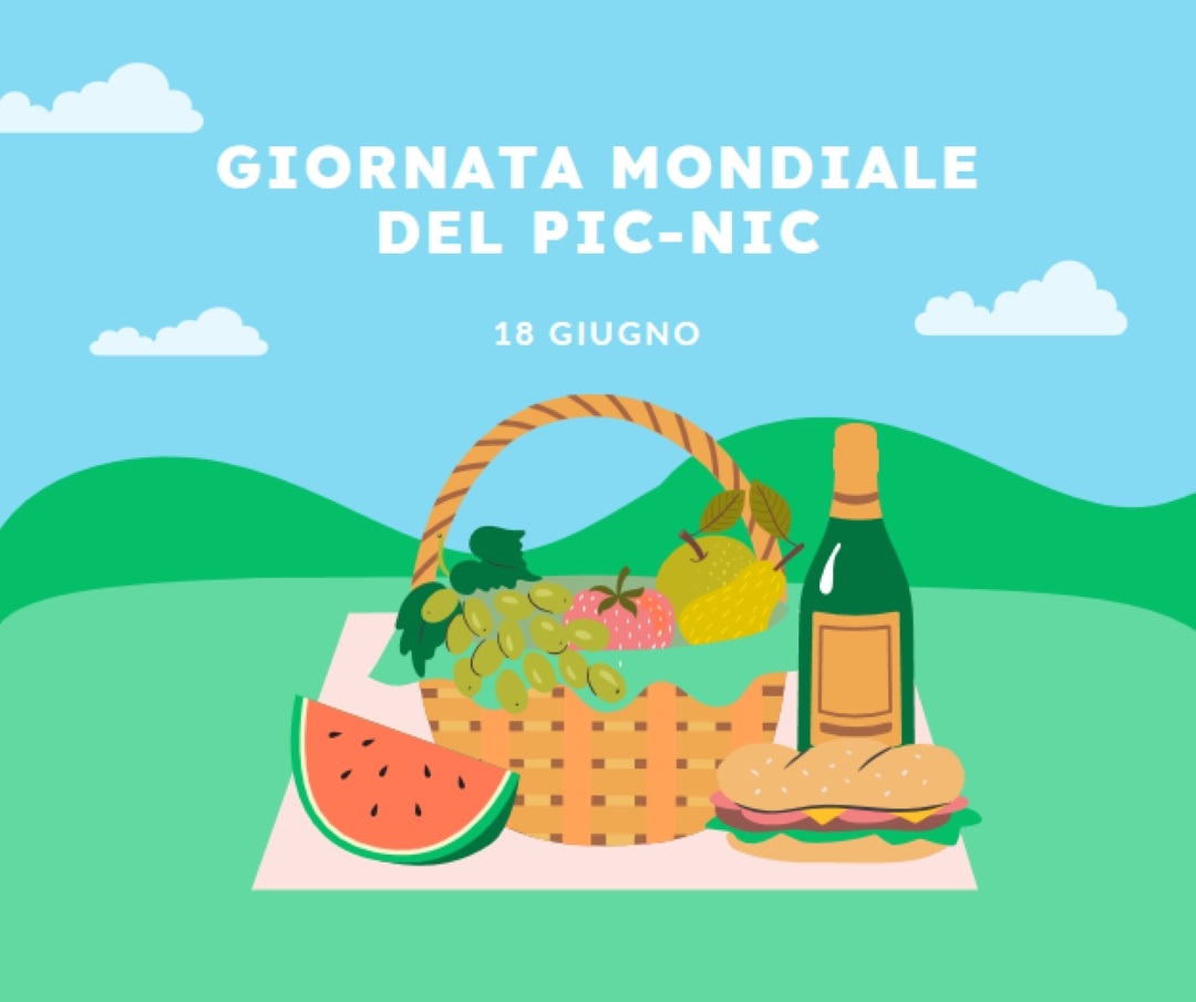 La vita è un picnic green whimsical-color-block