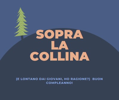 Sopra la collina blue modern-bold