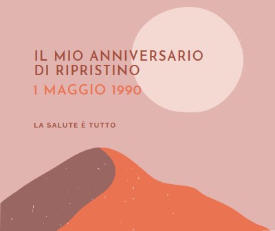 Anniversario del ripristino pink organic-boho