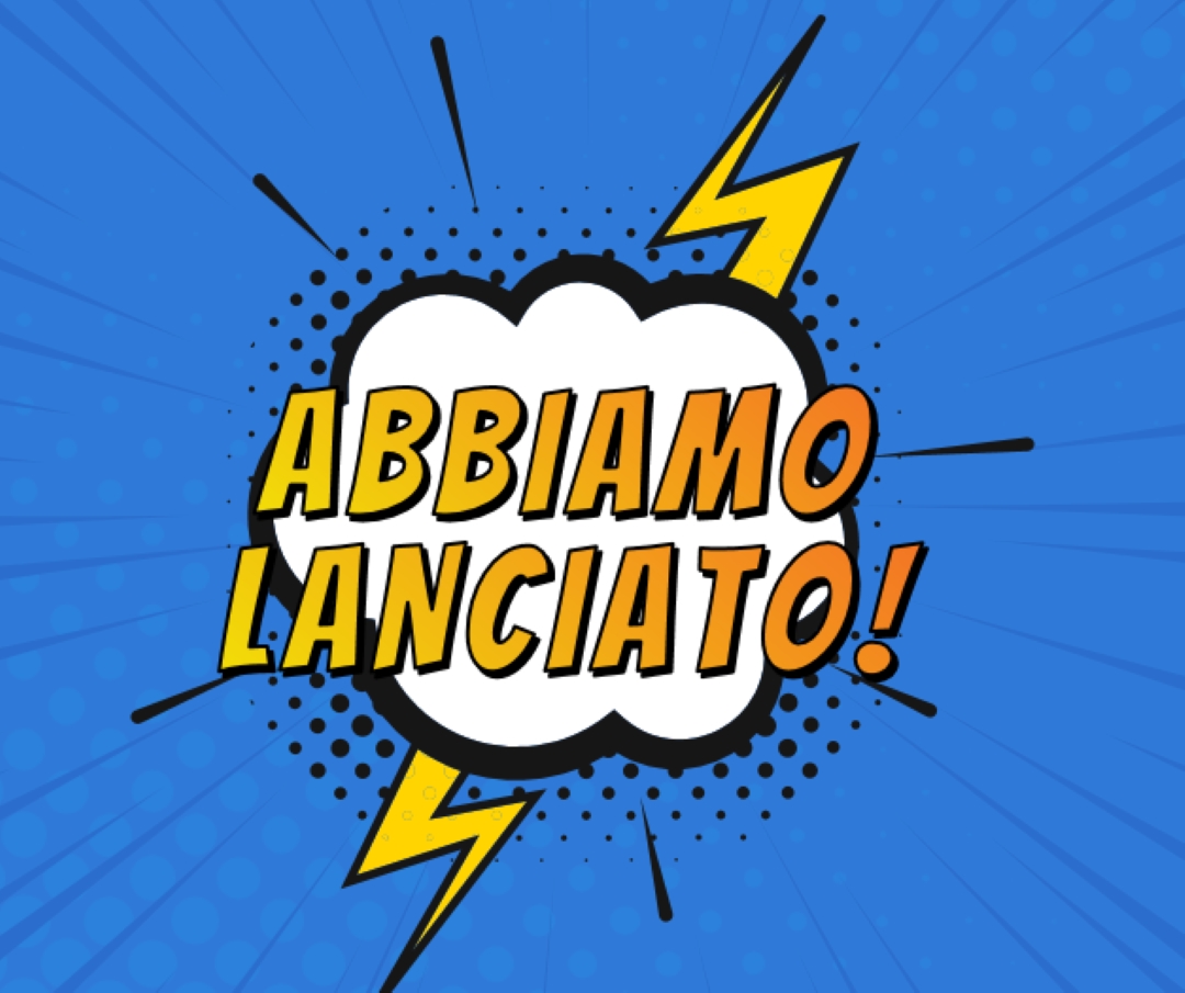 Abbiamo lanciato! blue modern-bold