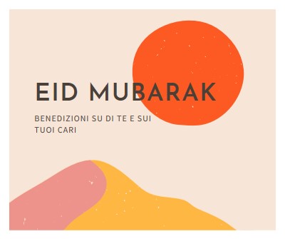 Benedizioni di Eid pink organic-simple