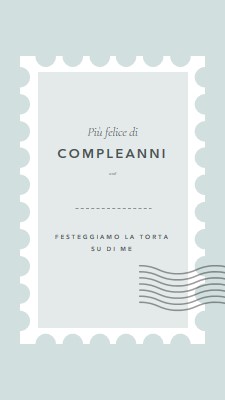 Compleanno meraviglioso blue modern-simple