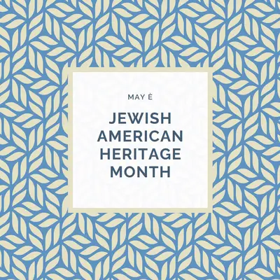 Celebrare il patrimonio ebraico americano blue modern-simple
