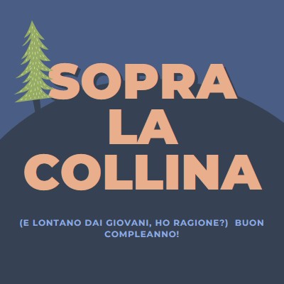 Sopra la collina blue modern-bold