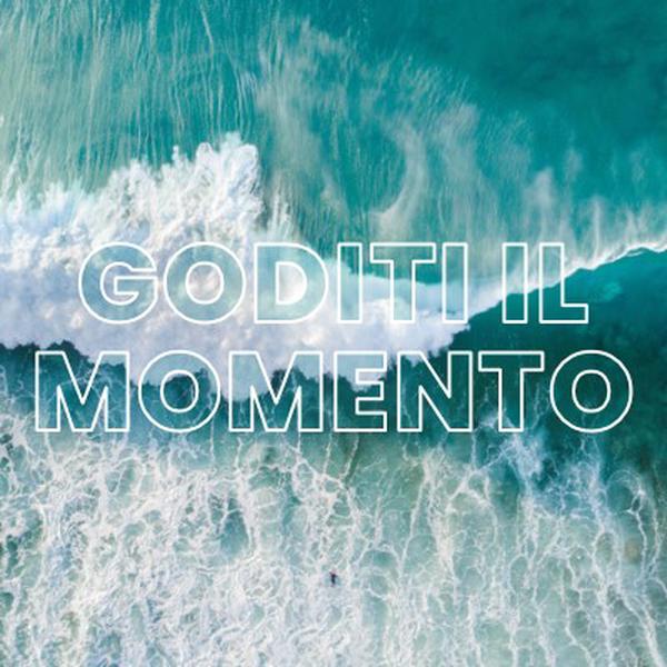 Goditi il momento blue modern-simple