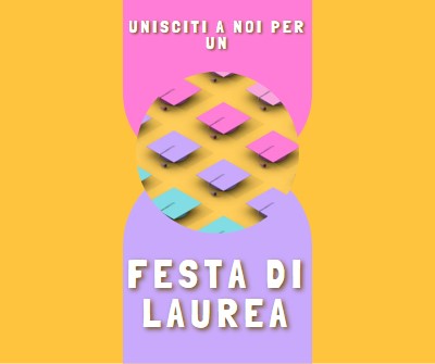 Partecipa alla festa di laurea yellow whimsical-color-block