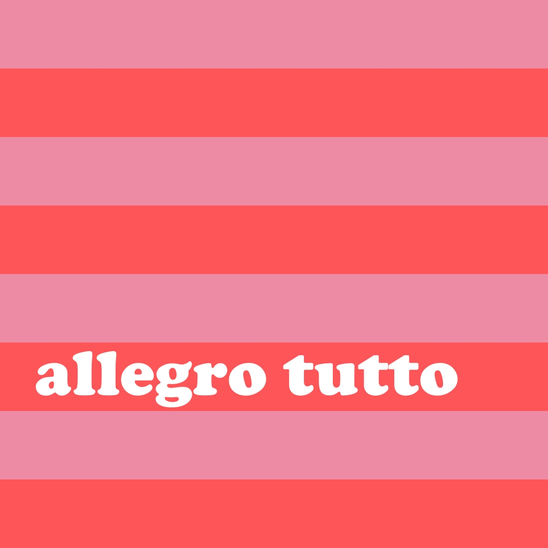 Tutto è allegro pink modern-bold