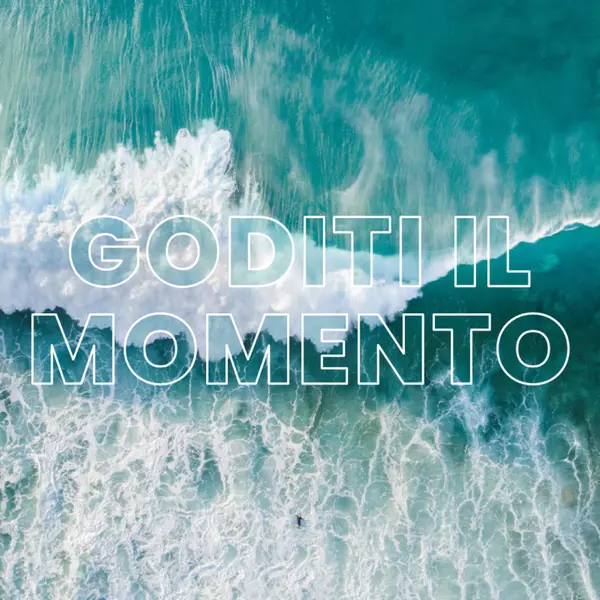 Goditi il momento blue modern-simple