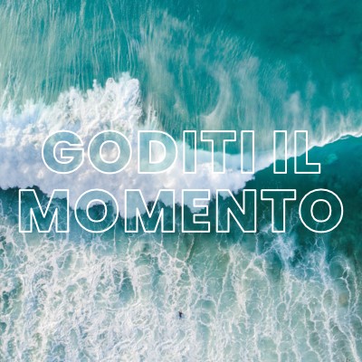 Goditi il momento blue modern-simple