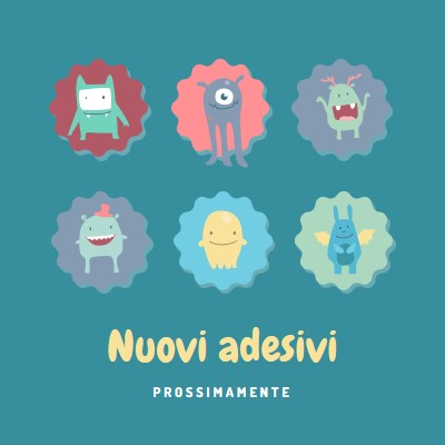 Nuovi adesivi presto disponibili blue whimsical-color-block