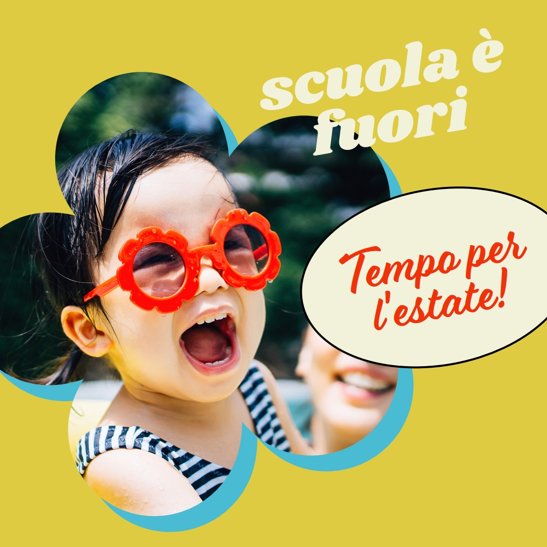 La scuola è fuori, la piscina è in yellow whimsical-color-block