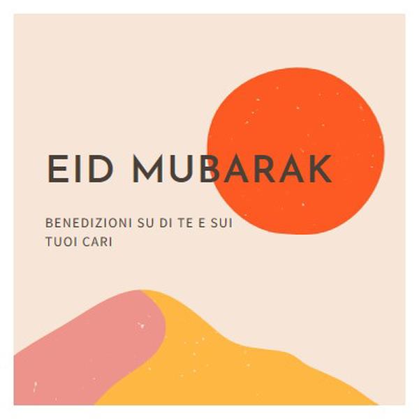 Benedizioni di Eid pink organic-simple