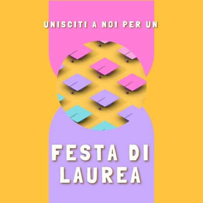 Partecipa alla festa di laurea yellow whimsical-color-block