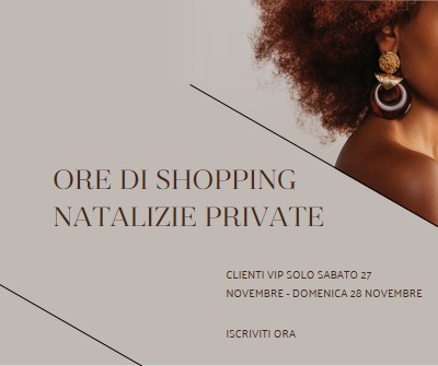 Ore di shopping nelle festività private gray modern-simple