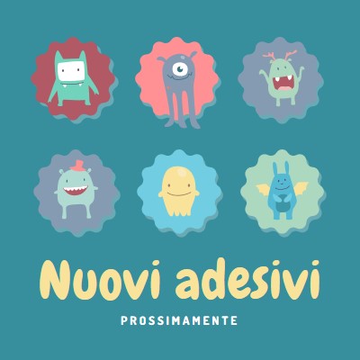 Nuovi adesivi presto disponibili blue whimsical-color-block