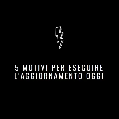 Cinque motivi per eseguire l'aggiornamento black modern-bold
