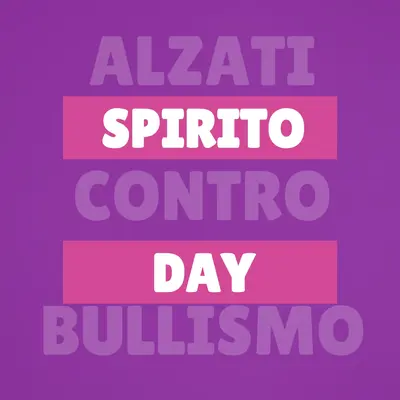 Alzati contro il bullismo purple modern-bold
